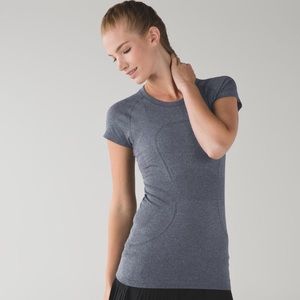 Lululemon Run Swiftly Short Sleeve Heathers Black